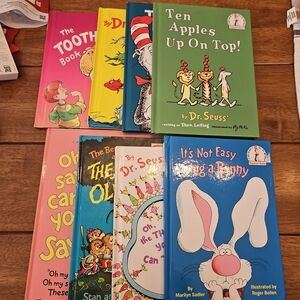 Dr. Seuss Colorful Kids Book Set - Green, Pink, Yellow, Blue